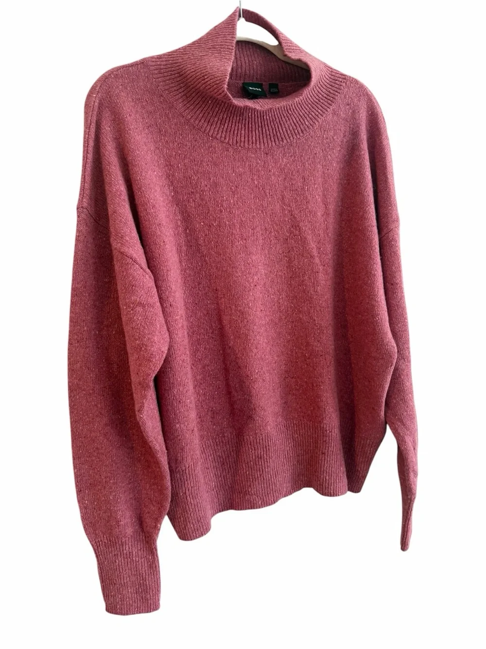 Hugo Boss‎ Womens  Famindi Wool Blend Sweater Pastel Red size large NWT